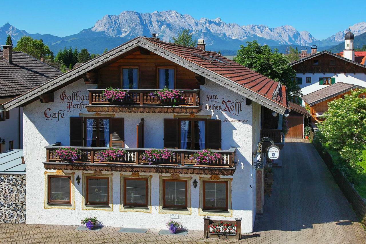 Fruehstueckspension Gaestehaus Zum Weissen Roessl Wallgau Esterno foto